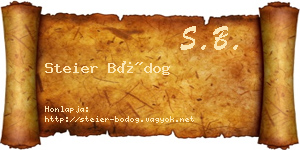 Steier Bódog névjegykártya